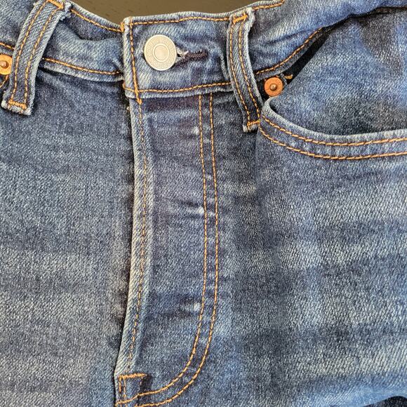 Levi's Wedgie Straight Jeans Thick Denim High Waisted Button Fly Women 30 x 28 - Picture 13 of 13